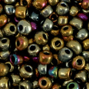 4mm Rocailles Metallic Shine Multicolor Goud