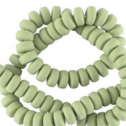 Polymer Beads Rondelle 7mm Green Ash - 110 pcs