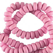 Polymer Beads Rondelle 7mm Azalea Pink - 110 pcs
