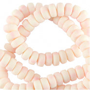 Polymer Beads Rondelle 7mm Gentle Pink - 110 pcs