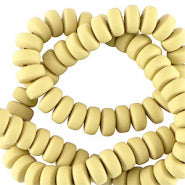 Polymer Beads Rondelle 7mm Suntan Yellow - 110 pcs