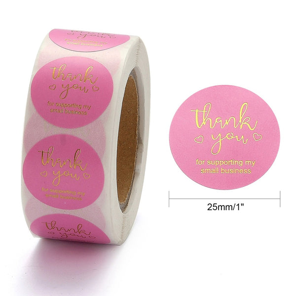 Sticker Rol Thank You For Supporting - 500 stuks