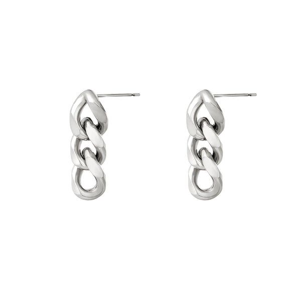 Earrings Stud Tripple Chain