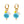 Load image into Gallery viewer, Earrings Hoop Blue Spiral
