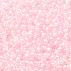 Miyuki Rocailles 11/0 Pink Lined Ab Crystal