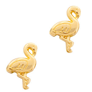 DQ Metal Bead Flamingo 12x7mm Gold