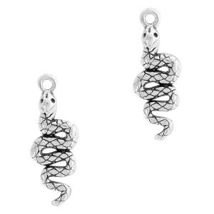 DQ Charm Snake Antique Silver