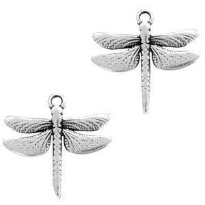 DQ Charm Dragonfly Antique Silver