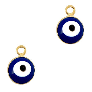 BQ Charm Evil Eye Dark Blue Gold