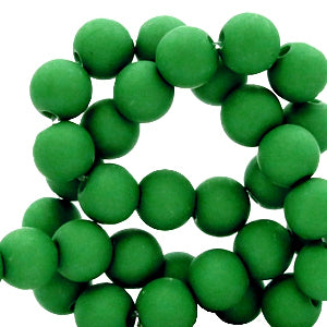 Acrylic beads 4mm Matt Fir Green - 100 pcs