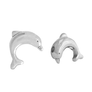 DQ Metal Bead Dolphin 10mm Silver