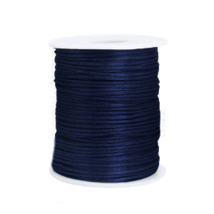 Satin thread 1.5mm Dark Blue (per meter)