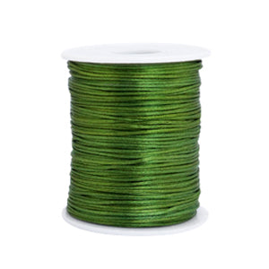 Satin thread 1.5mm Moss Green (per meter)