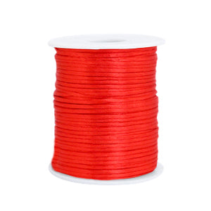 Satin thread 1.5mm Red (per meter)