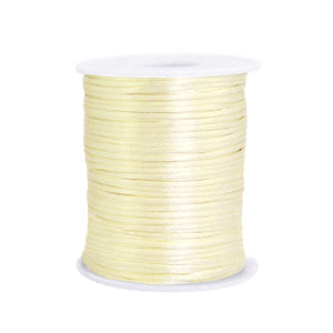 Satin thread 1.5mm Pastel Yellow (per meter)