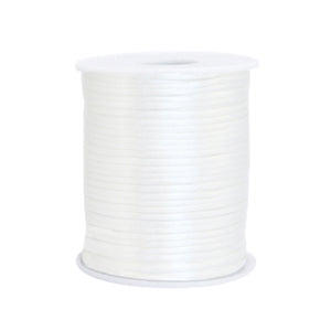 Satin thread 1.5mm White (per meter)