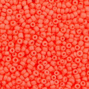 2mm Neon Coral Orange Seed Beads