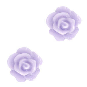 Roosjes kraal 10 mm Soft Purple - 1 stuk