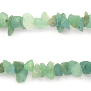 Natural stone Chips stone beads Ocean green 25 pieces