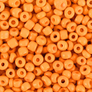 3mm Seed Beads Amber Orange