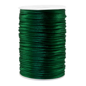 Satin thread 2.5mm Dark Green (per meter)