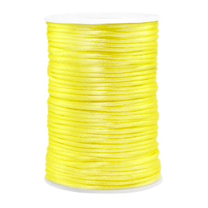 Satin thread 2.5mm Yellow (per meter)