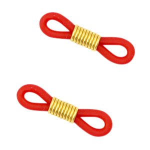 Glasses Cord End Red - Gold