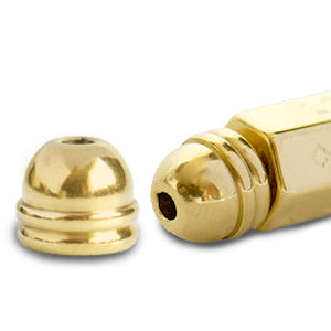 Metal Bead (stainless steel) Message Bead End Cap Gold