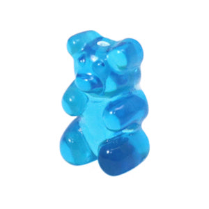 Resin Hanger Gummy Bear Blue 17x11mm