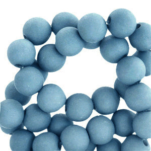 Acrylic beads 6mm Matt Glacier Blue 50 pieces