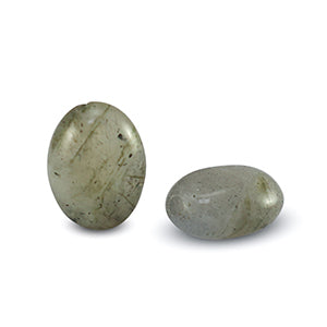 Natural Stone Bead Oval Labradorite Sterling Gray 8mm