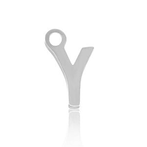 Charm Initial Y (Stainless Steel) Silver