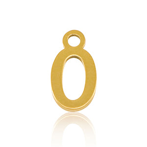 Bedel Initiaal O (Stainless Steel) Goud