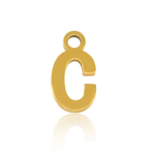 Bedel Initiaal C (Stainless Steel) Goud