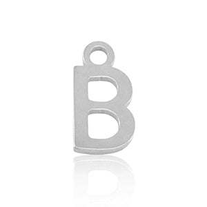 Bedel Initiaal B (Stainless Steel) Zilver - 1 stuk