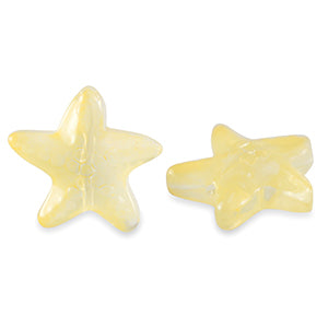 Glassbead Starfish 14mm Light Yellow