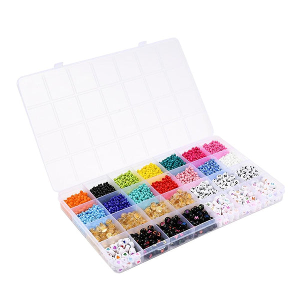 Beads Discount Set Acrylic Beads and Rocailles- 4200 Pieces