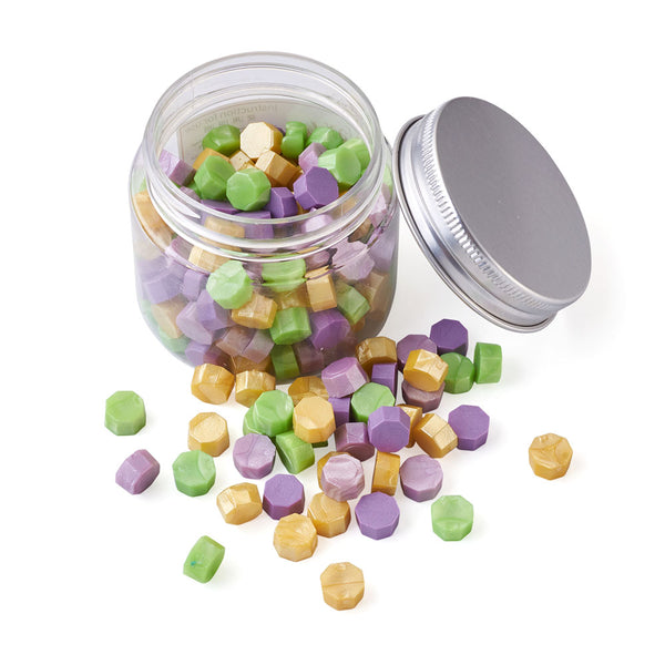 Wax Seal Beads - Purple/green 170 pcs