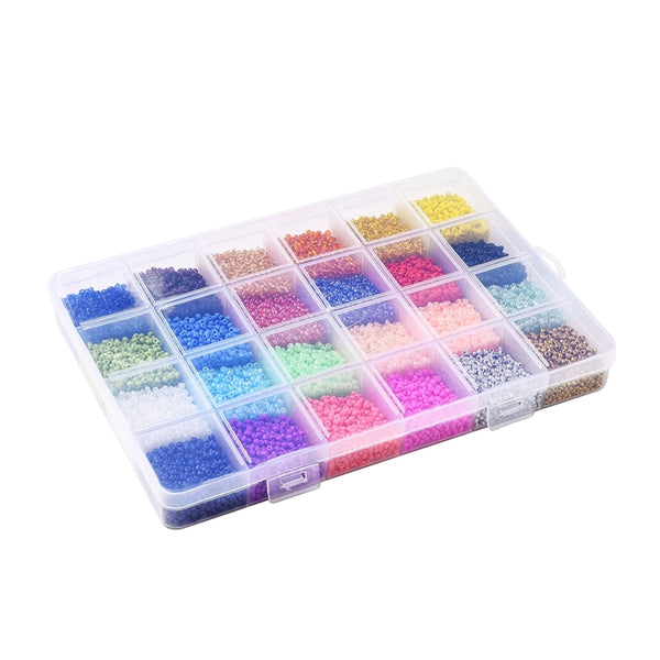 Bead Discount Set 2mm Seed Beads 24 Colors