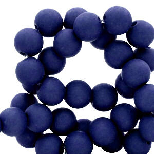 Acrylic beads 6mm Marine Blue 50 pieces