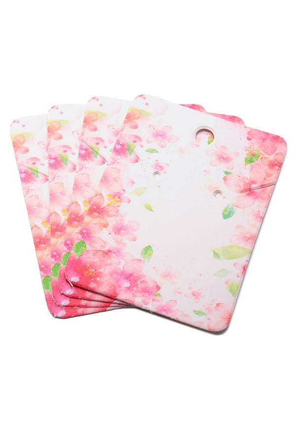 Sieraden kaartje Oorbellen/Ketting/Armband Floral 10 stuks