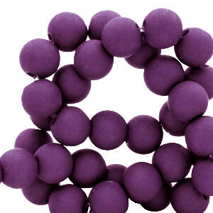Acrylic beads 6mm Wine Purple 50 pieces