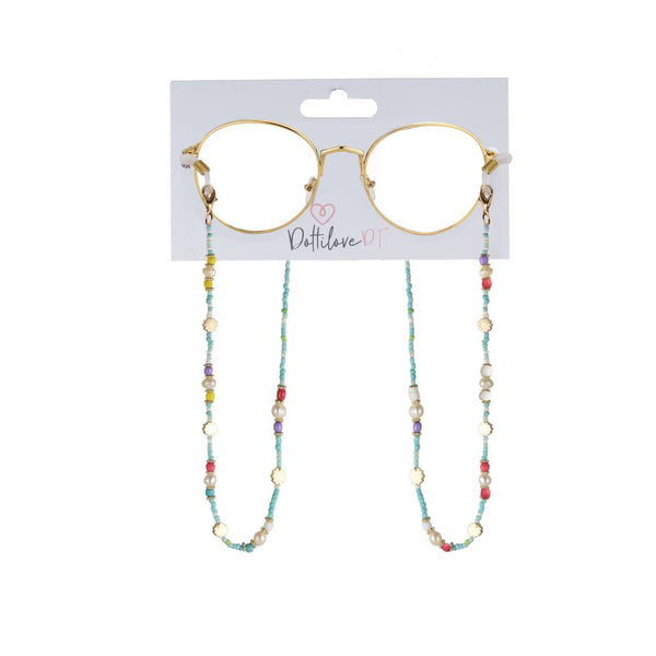 Glasses cord - Golden Daisy Blue