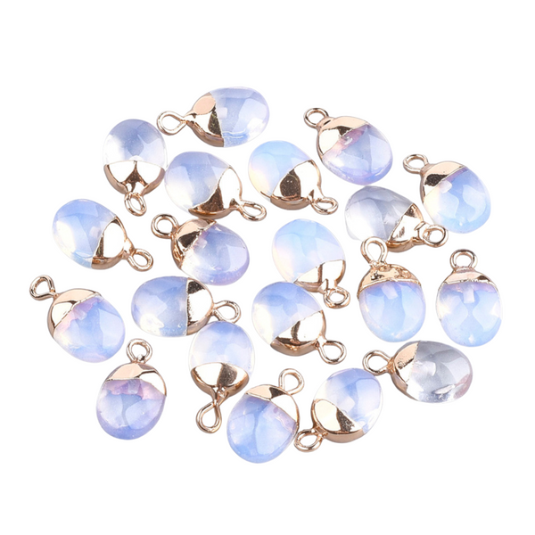 Charm Natural Stone Oval Moonstone