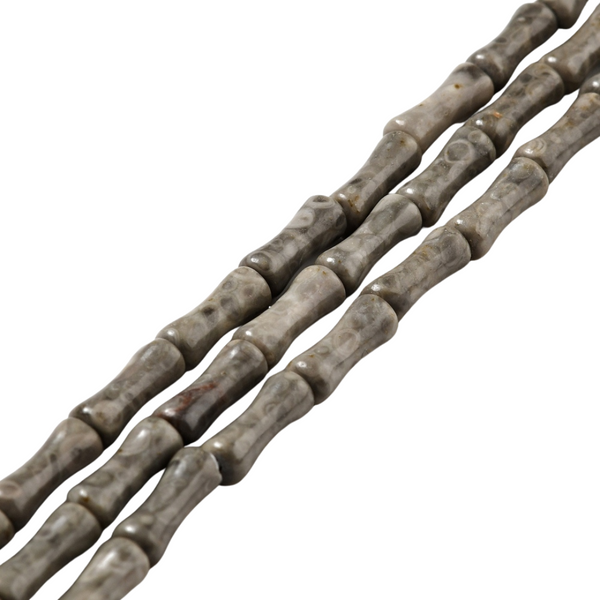 Natural Stone Tube Bamboo Shape Fossil Coral