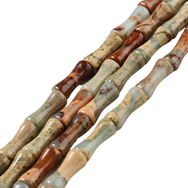 Natural Stone Tube Bamboo Shape Serpentine