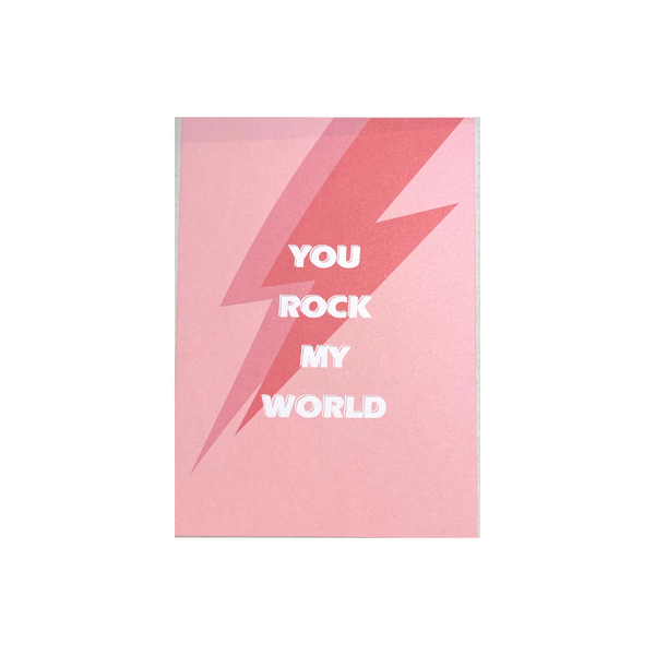 Kaartje "You Rock My World"