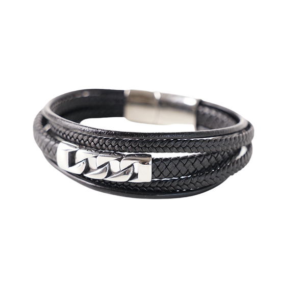 Men's Bracelet - ZigZag Leather