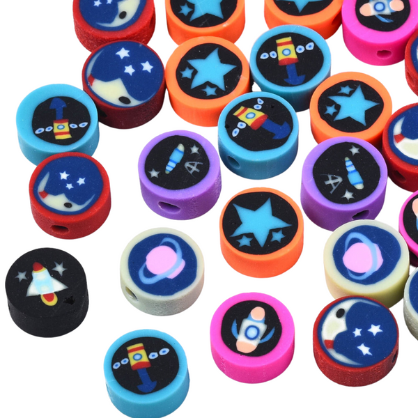 Polymer Beads Space Mix 5 pcs