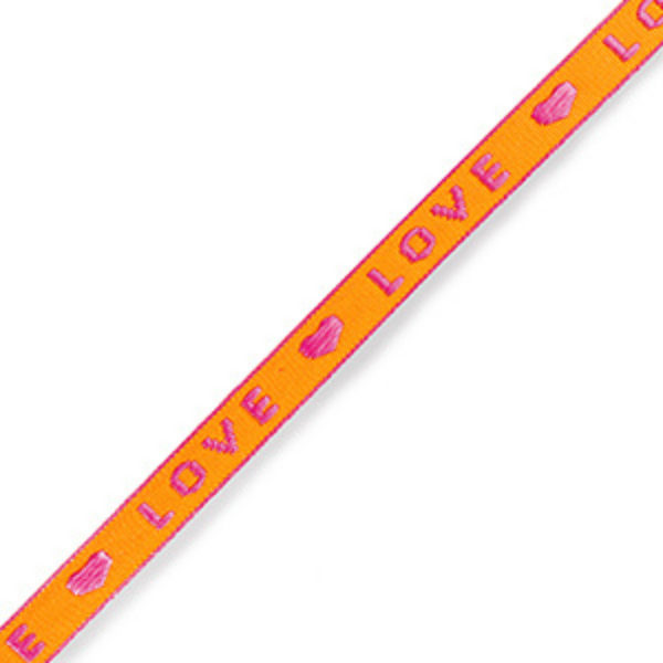 Ribbon - Love Orange/Pink (per meter)